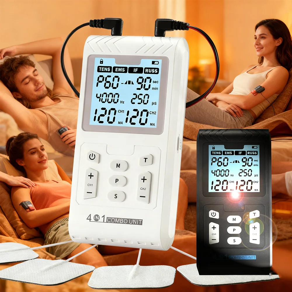 

EMS Electric Muscle Stimulator Interferential High-Frequency Medical Physiotherapy Massager Device IFT RUSS Pulse for Home Use