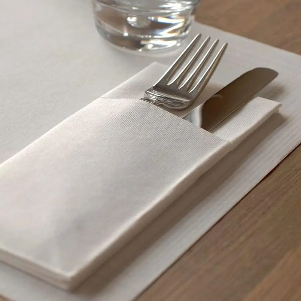 

50pcs Disposable Knife Fork Pad Napkins Thickened Paper Towels 40x40cm White Bathroom Guest Hand Dinner Party Engagement