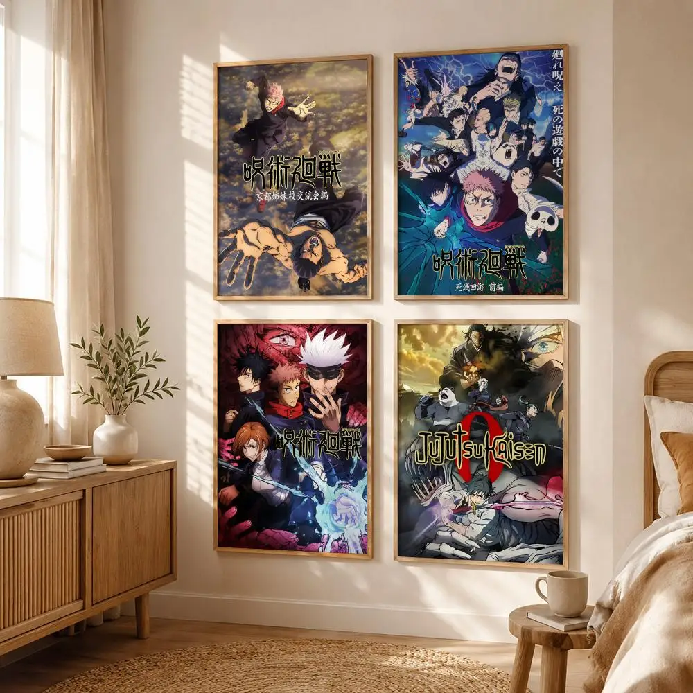 Dark Shonen Anime J-Jujutsu Kaisen Poster All-match HD Waterproof Self-Adhesive Wall Art Sticker For Home Bedroom