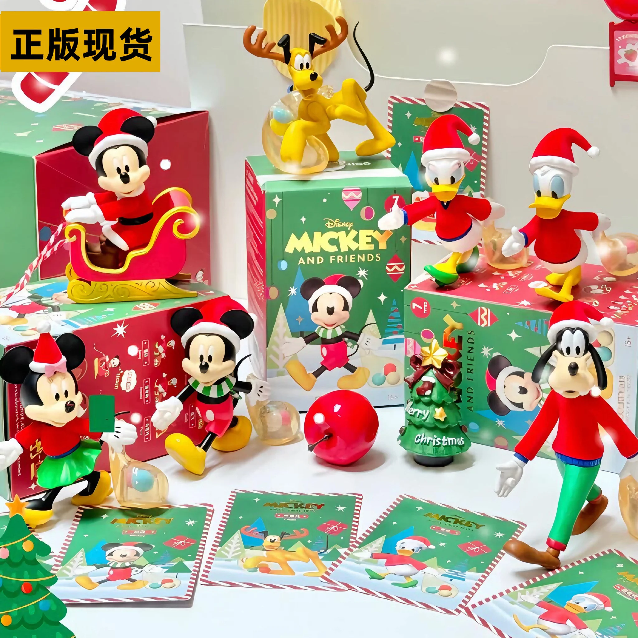 

Disney Mickey Mouse Daisy Goofy Donald Duck Blind Box Christmas Doll Gifts Toy Model Anime Figures Collect Ornaments