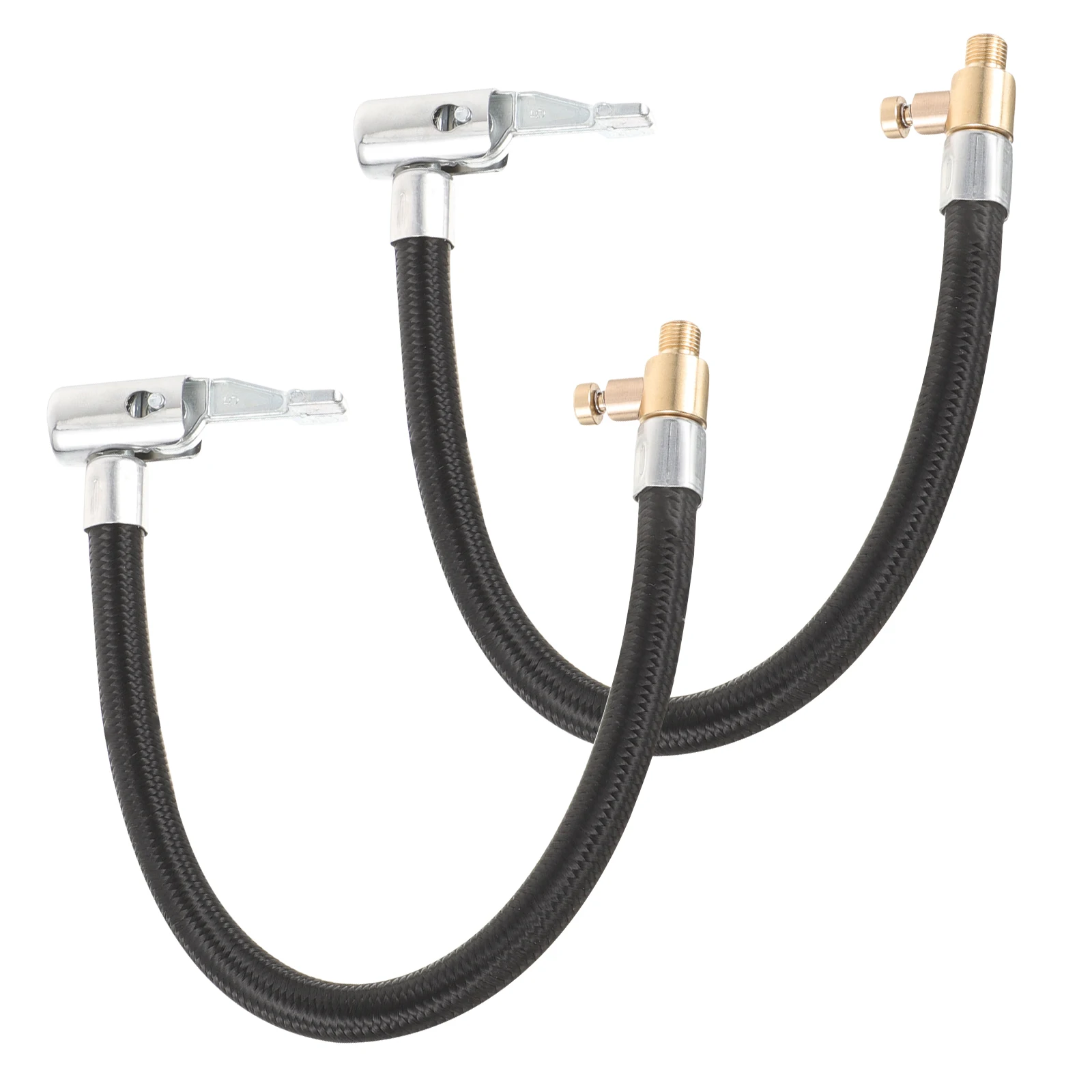

2pcs Metal Extension Hose Pump Adapter Flexible Inflator Car Motorbike Tire Valve Quick Universal Air Tool