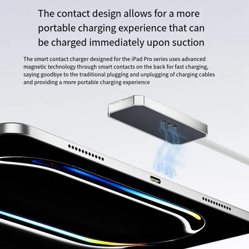 Efficient Magnetic Wireless With 6.5Ft USB-C Cable For Ipad Pro 11
