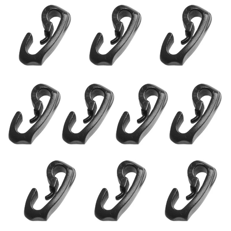 10 Pcs di plastica all\'aperto tenda da campeggio Pole ganci fibbia tenda tenda tenda gancio fibbie appeso cordino Clip a scatto ganci