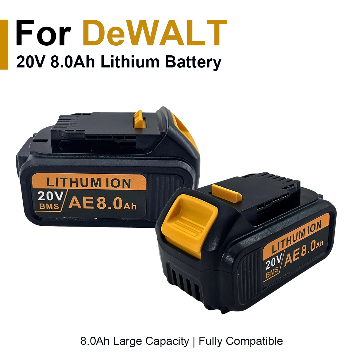 

20V MAX Li-ion Battery For DeWALT 6.0Ah 8.0Ah 12.0Ah Replacement DCB200 DCB203 DCB204 DCB205 DCB206 For Cordless Drill Tools