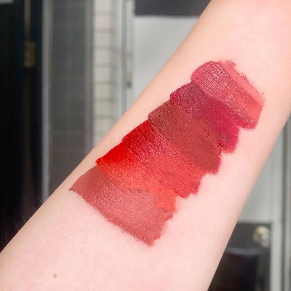 Brillo de labios mate de terciopelo resistente al agua, maquillaje coreano para mujeres y niñas, bálsamo labial de pequeña emoción, lápiz labial suave de larga duración, varios colores