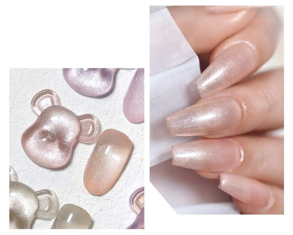 Clou Beaute Irisierender Perleffekt Glitzer-Farbgel Nagellack Auroras UV-Gel Lack Semi-Permanente Maniküre Fadenschale – Detail 7