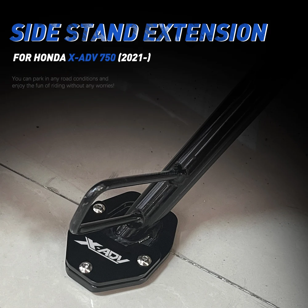 For Honda X-ADV 750 X ADV 750 XADV750 (2021-2025) Motorcycle Foot Pad Support Plate Kickstand Extend Side Stand Extension