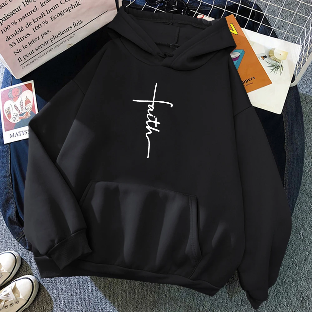 

Y2K толстовка с капюшоном, одежда Faith, женская толстовка с графическим рисунком, винтажная толстовка в стиле хип-хоп, повседневная уличная одежда, пуловер унисекс, женские топы с капюшоном
