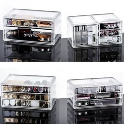 Drawer Makeup Organizer Cosmetics Storage Box Organizador Maquillaje Transparent Plastic Box Lipstick Jewelry Display Stand