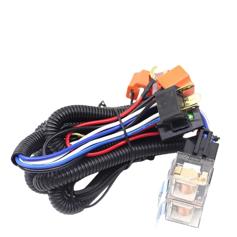 12V 80A Wiring Kit H4 Headlight Relay For Headlight Upgrade Includes Fuse Protection Headlight Relay Harness Wiring Kit