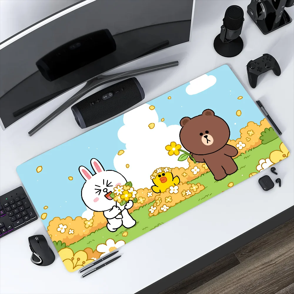 Mouse Pad MousePad Non-slip Lockedge Office Cartoon Student Gaming F-FRIENDS LINE Thickened Cute Large Writing Pad Cushion
