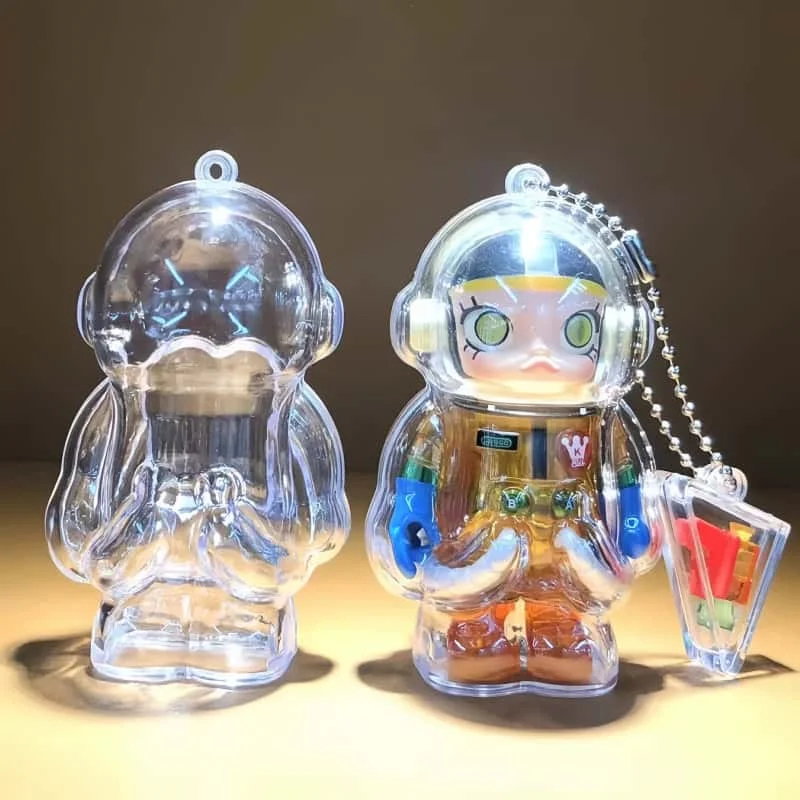 Original Molly Transparent 100% Protective Case Space Mega Astronaut Treasures First And Second Generation Display Box Gift