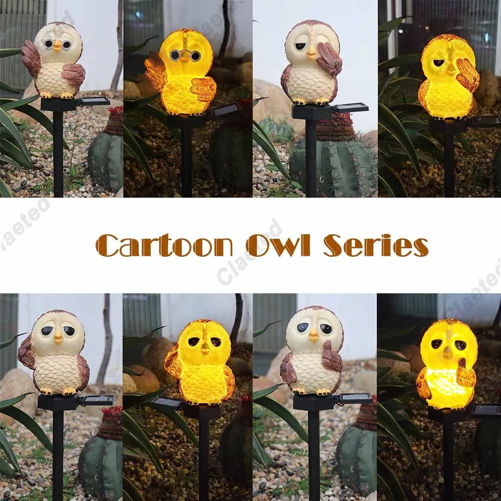 Solar Garden Lights Resin Cartoon Mongoose Ground Inserted Lawn Lamp Garden Lighting Landscape Outdoor Decorative Lamps