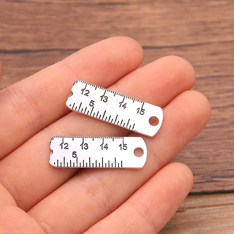 20PCS 4 Styles Picture Color Horse Ruler Tassel Shell Charms Animal Pendant Metal Alloy DIY Necklace Bracelet Handwork Marking