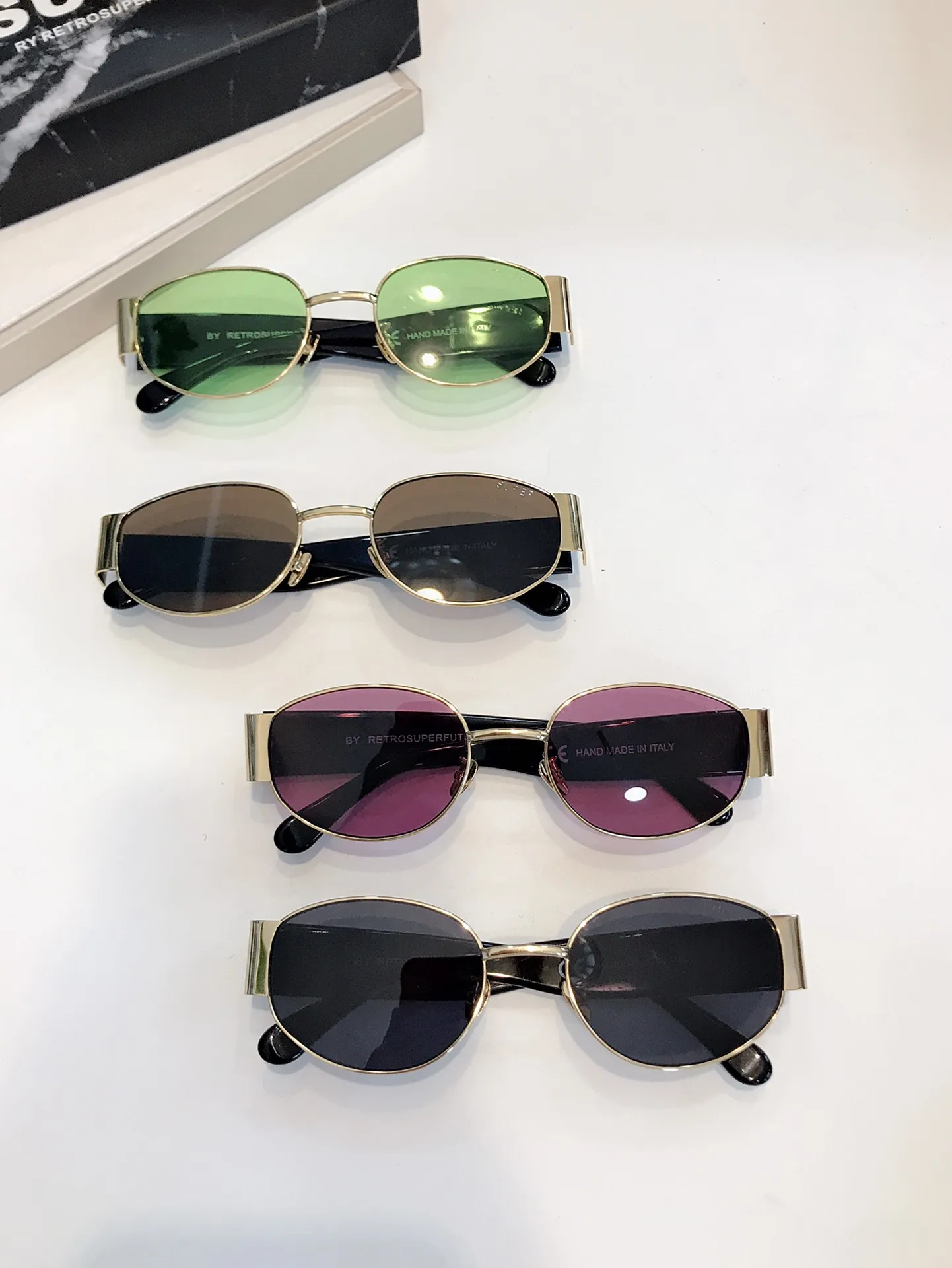 

Original Factory For DIYTA DT ZOTAX DTX718-A With Brand Box Gradient Purple Lenses Square Acetate Frame Men Women Sunglasses