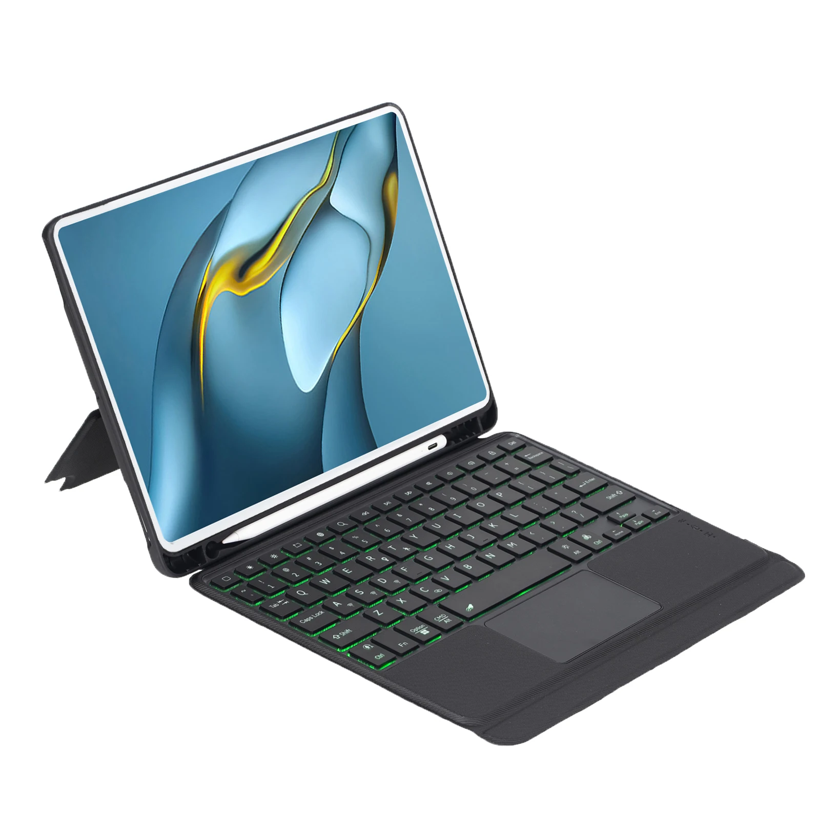 TH109-AS Etui na klawiaturę do Huawei MatePad Pro 10.8 (2021) / (2019) / MatePad Pro 10.8 5G (2019) Skórzana osłona stojaka + podświetlenie do