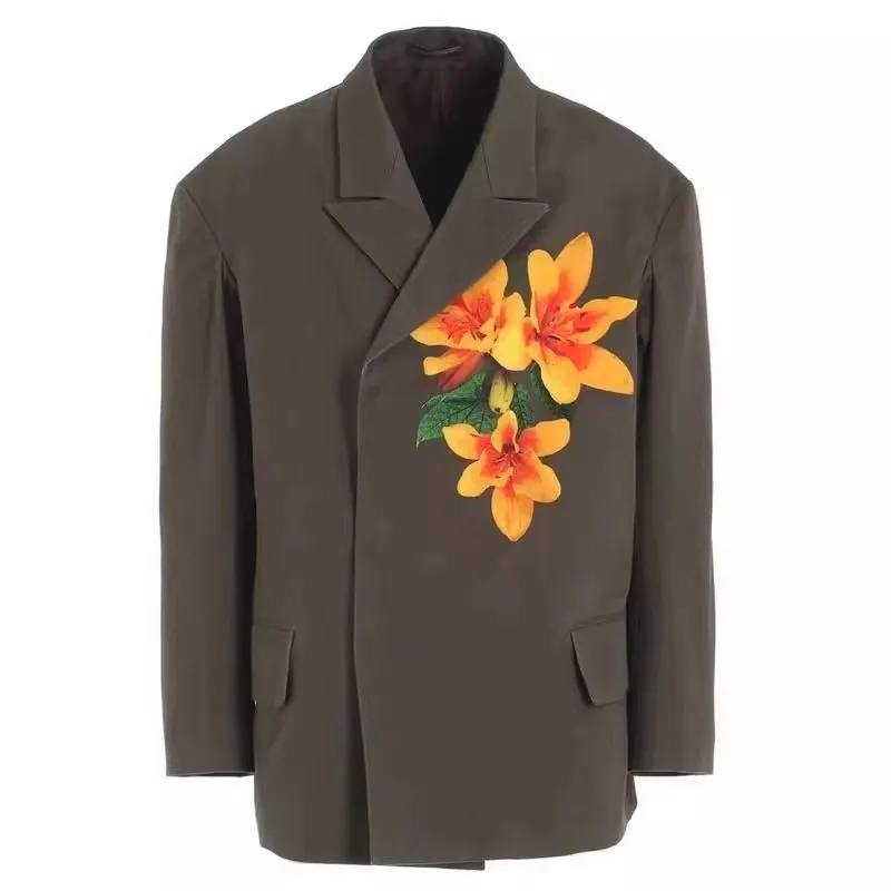 

Мужской повседневный костюм FANDISHI из мягкой, комфортной и легкой ткани с принтом, идеально подходит для деловых повседневных мероприятий