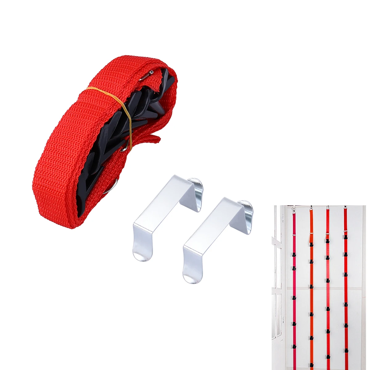 

Practical Door Back Hook Hanger 210cm Max Length 25mm Strap Width Adjustable Design Behind Door ganizer Space Saving Clothes Bag