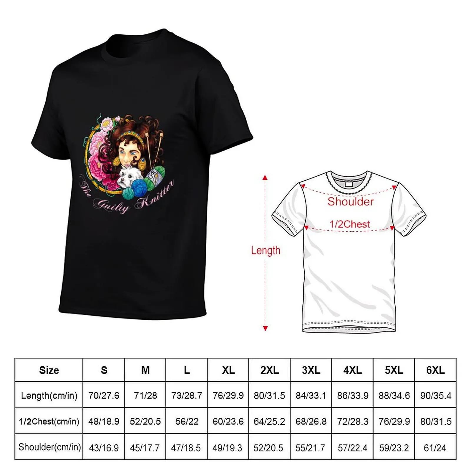 The Guilty Knitter T-Shirt Large Size Soft Cotton T-Shirt