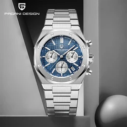 Pagani Design 2024 New VK63 Men's Business Quartz Watch Sapphire Stainless Steel 20Bar Waterproof Sports Chronometer Code Watch