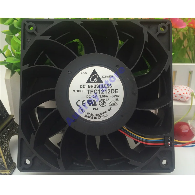 

original Delta TFC1212DE 12V 3.9A 46.8W 12038 12cm 4800RPM 190CFM High volume cooling fan air blower