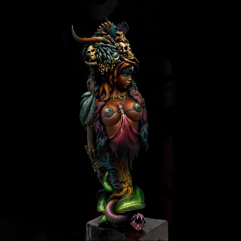 1/9 เรซิ่นหน้าอกแม่มดตุ๊กตาแม่พิมพ์สีขาว 3d พิมพ์ของเล่นประกอบและ Unpainted ชุดแม่พิมพ์สีขาวผู้ที่ชื่นชอบ