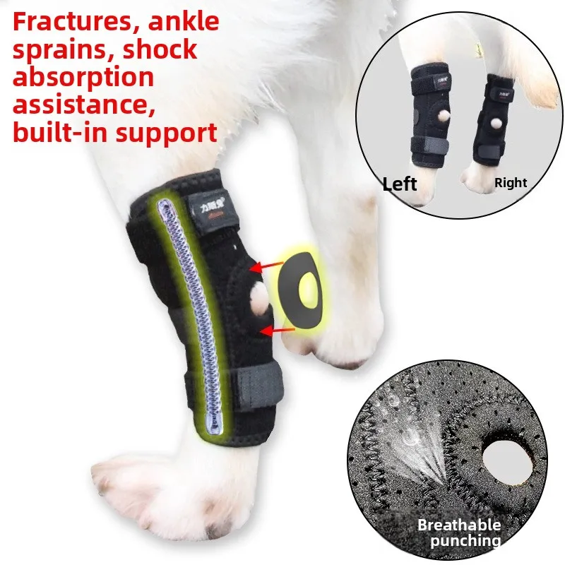 

Dog Joint Support Wrap Rear Leg Mobility Aid Brace Adjustable Knee Protection Sleeve Fracture Stabilization Splint for Hind Leg