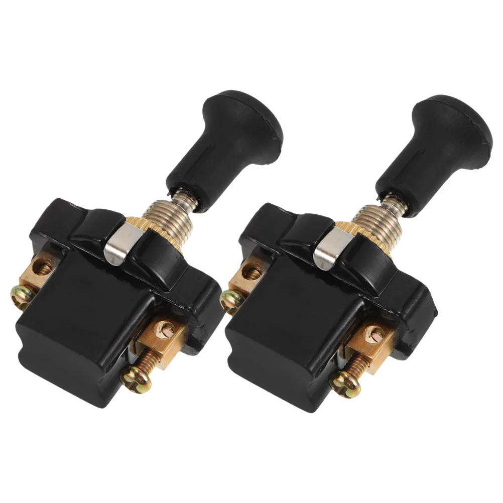 

2Pcs Headlight Switch Knob 12V 24V Universal Single Pull Switch Motor Start Truck Modification Auto Pull Light Fixture