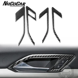 For Volkswagen Golf 8 GTI MK8 2021-2023 Carbon Fiber Inner door handle Panel Cover Car Interior Accessories Decorative Stickers
