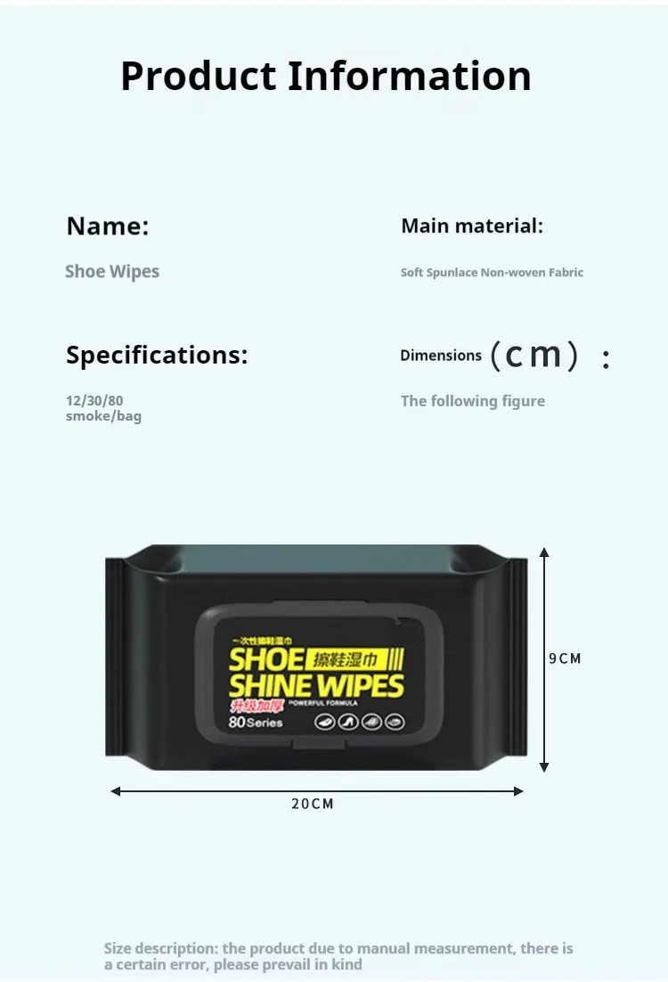 Schuh-Reinigungstücher Sneaker-Reiniger Tragbare Einweg-Reinigungstücher Leistungsstarke Reinigungstücher für Weiße Schuhe – Detail 8
