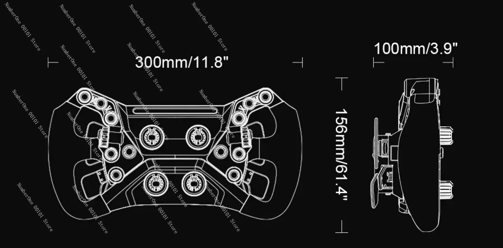 For Simagic GT NEO Dual Clutch SIM Racing Steering Wheel