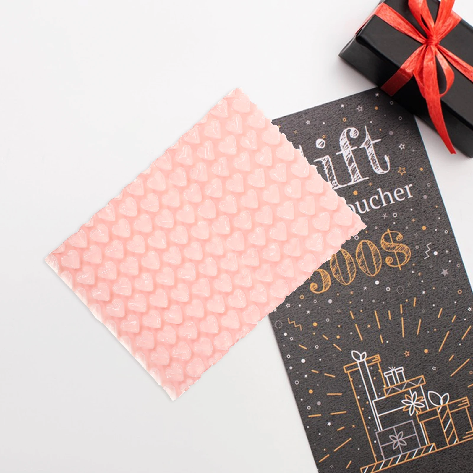 50Pcs Heart Bubble Mailers Reliable Protective for Trinkets Mailing Small Business Shockproof Bubble Sleeves Shipping Envelope