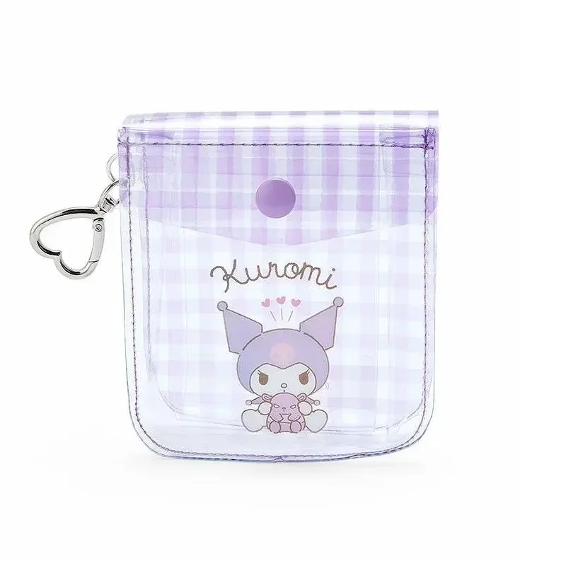 Doce olá kitty cinnamoroll anime minha melodia portátil saco de armazenamento pvc bonito dos desenhos animados sanrio ins kawaii bolsa presentes para meninas