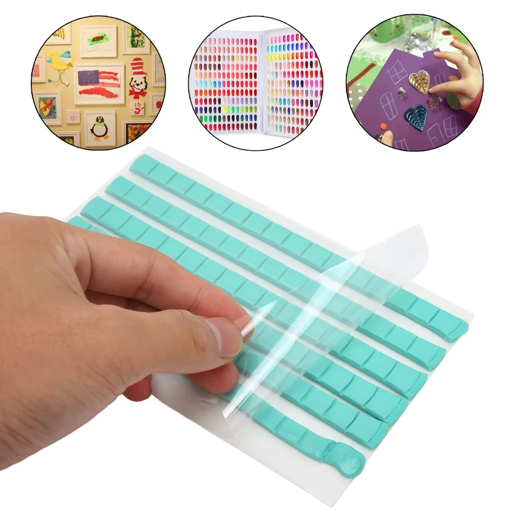 96 pieces per pack Green Nail Art Glue Clay Reusable feature Multipurpose use Nail Piece Fixing Clay Non-marking And removable