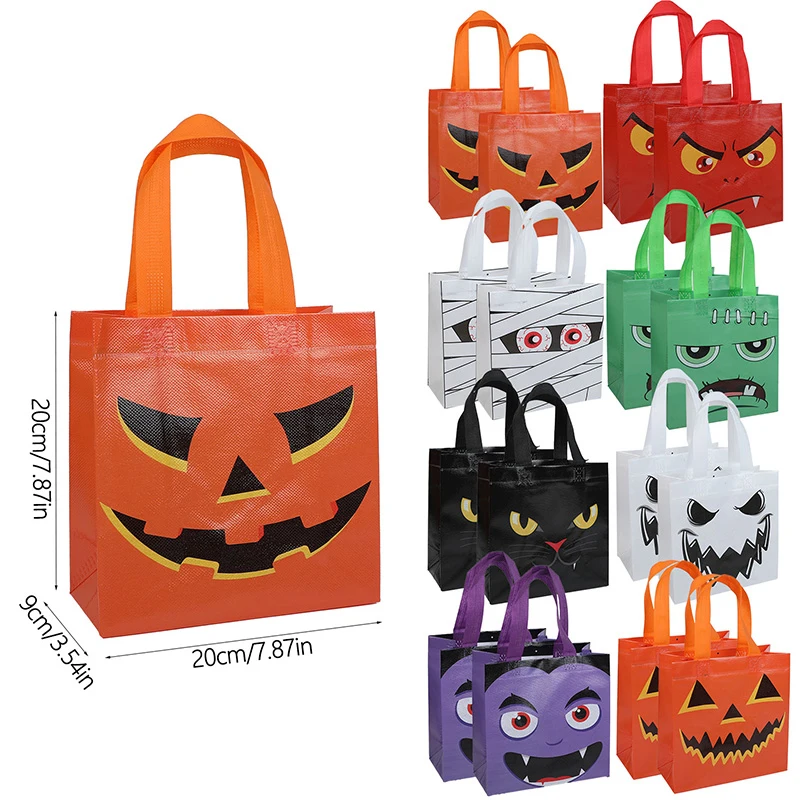 8-24Pcs Halloween Vlies Geschenk Taschen Kürbis Geist Süßigkeiten Snacks Verpackung Tasche Halloween Party Home Decor liefert Kinder Gefälligkeiten – Detail 11