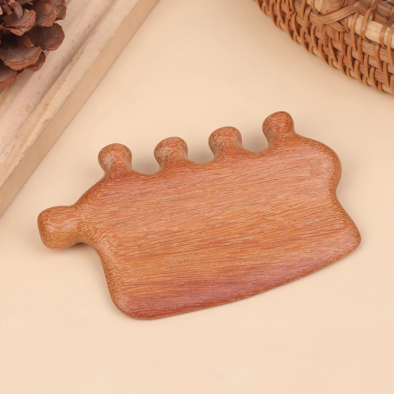 

Массажная расческа для головы с пятью зубцами, расческа для волос из сандалового дерева, расслабляющий массажер для акупунктурных точек, портативная расческа с деревянной ручкой, антистатический инструмент для укладки