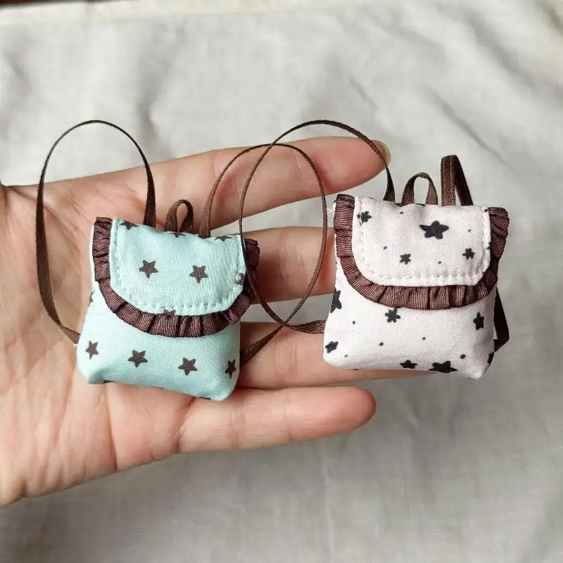 10 20cm Mini Doll Backpack Doll Dress Up Toy Dollhouse DIY Pretend Play Decoration Accessory