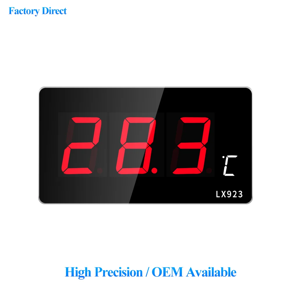 Industrial Digital Thermometer Aluminum Alloy Built-in Temp Sensor High Precision Portable Temp Monitor Workshop Lab Test Tools