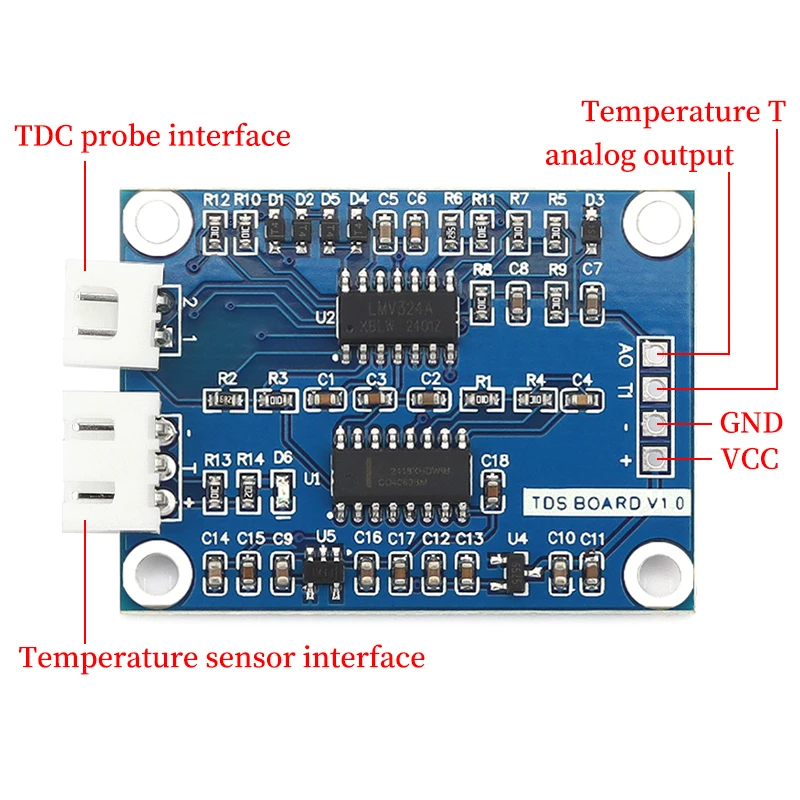 وحدة استشعار TDS إشارة تناظرية المواد الصلبة المذابة موصلية المياه كشف السائل مراقبة الجودة ل 51/STM32 #3
