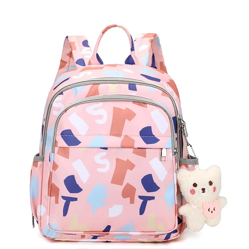 حقيبة الأم نايلون مطبوعة موضة متعددة الوظائف حقائب الأم والطفل المشي الطفل السفر سعة كبيرة حقيبة أمي أكياس حفاظات بيبي #5