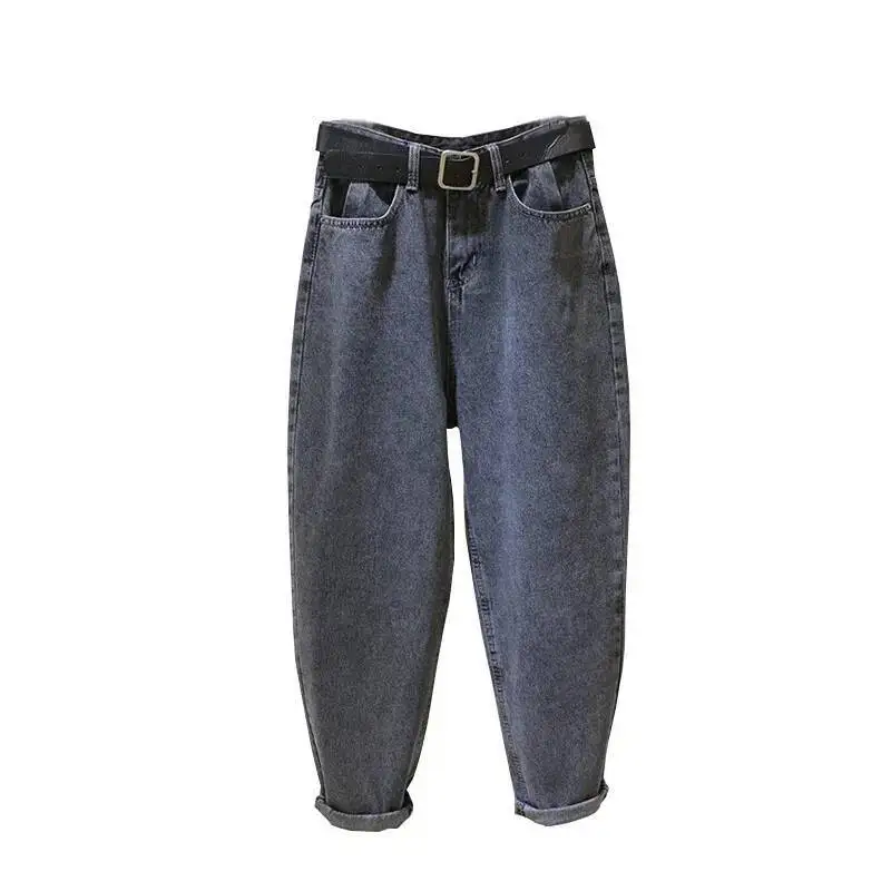 2025 Spring Summer High Waist Jeans Woman Harem Jeans Femme Boyfriend Jeans For Women Casual Loose Denim Pants Trousers