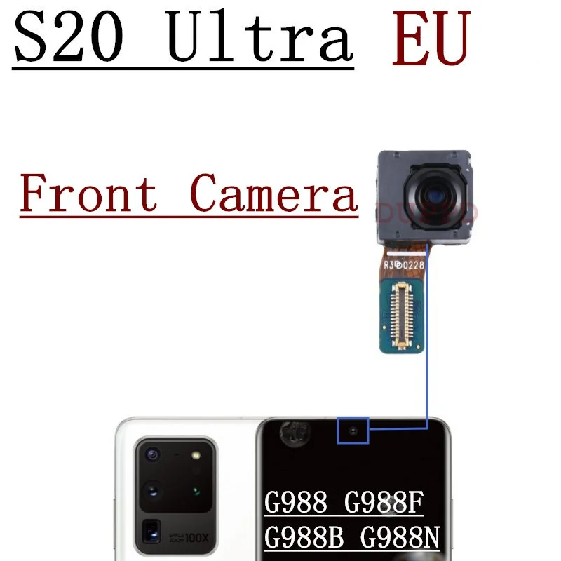 Front Facing Camera For Samsung Galaxy S10 S10e S10+ S20+ S20 Ultra S20FE 4G/5G Wide Frontal Selfie Camera Flex Cable