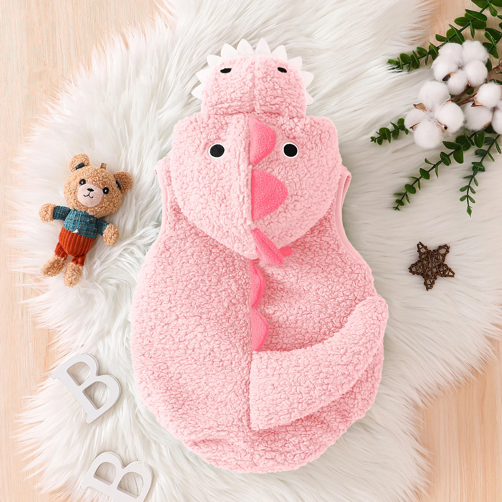 2026 هالوين الشتاء أفخم مقنعين بذلة الطفل الكرتون ديناصور زي على شكل أكمام هود رومبير ملابس مضحكة للحفلات #4