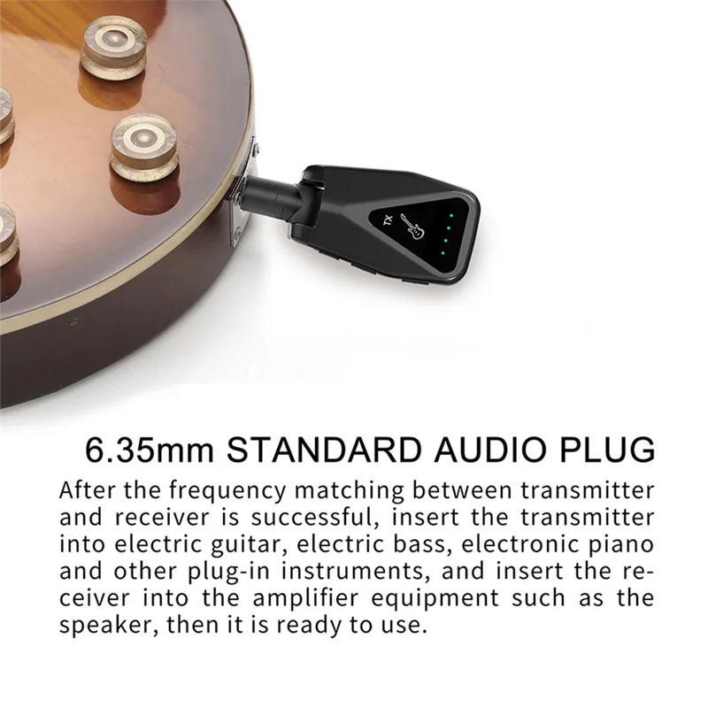 

UHF Guitar Microphone System Wireless Guitar Transmitter Receiver For Electric Guitar Plug And Play For Studioabht