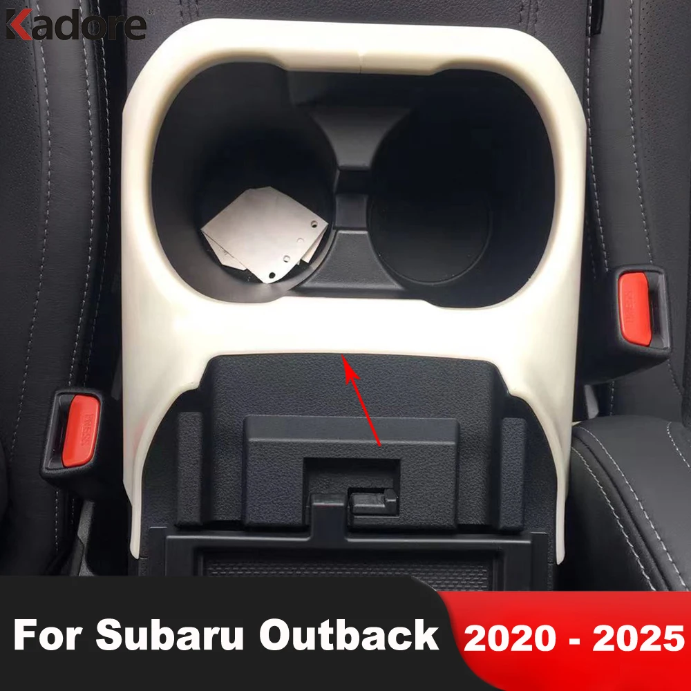 

Для Subaru Outback 2020 2021 2022 2023, передняя консоль из углеродного волокна, держатель для чашки с водой, рамка, накладка, аксессуары для интерьера