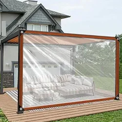 Transparent thick waterproof tarpaulin rain cover windproof and snowproof suitable for terrace plant chicken house garden porch