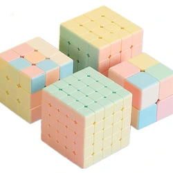 New Macaron Color Magic Cube Shengshou legend Macaron Stickerless Magic Cube 2x2 3x3 4x4 5x5 Pyramid Macaron Speed Cubo Magico
