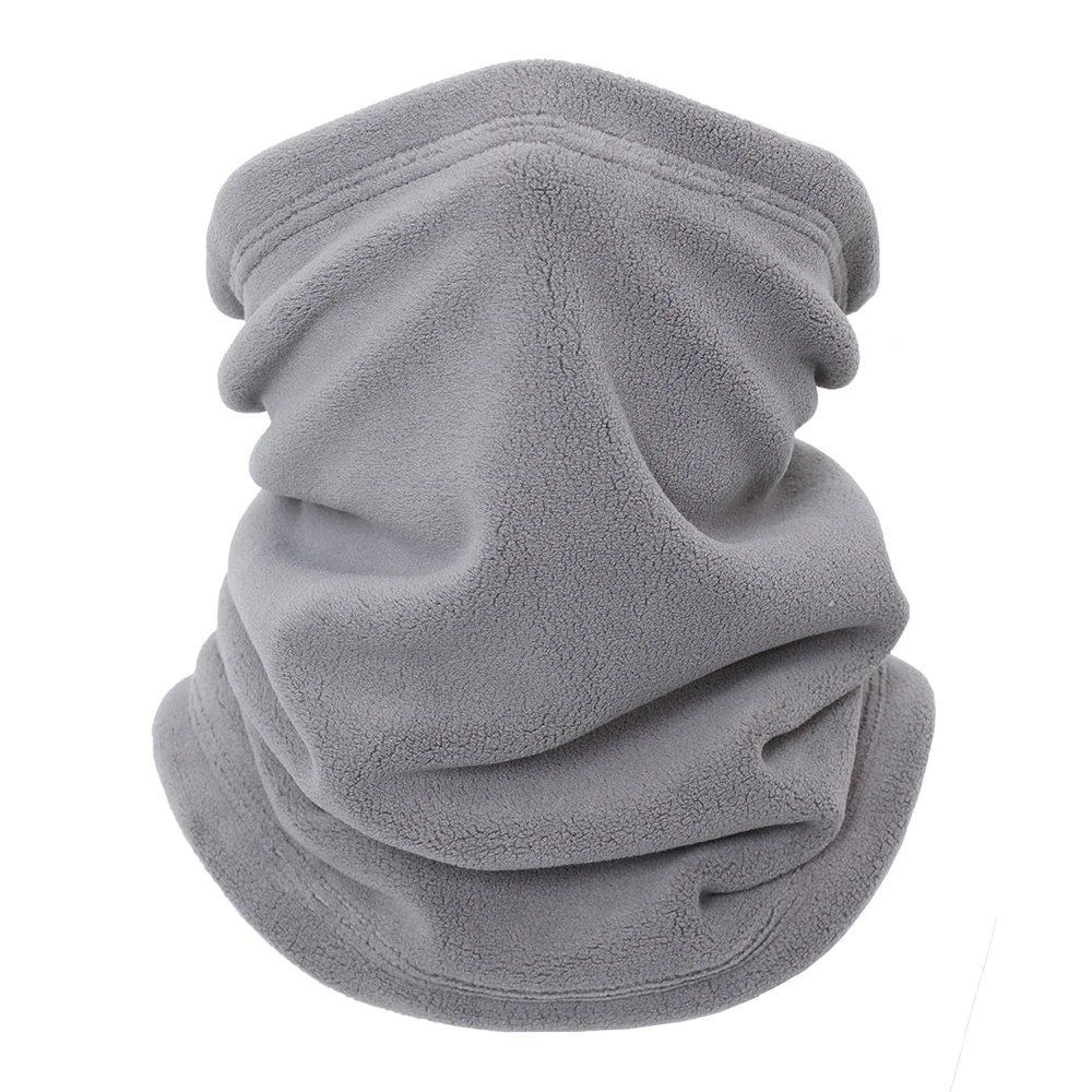 

Men Women Adjustable Button Breathable Face Cover Outdoor Sports Ski Cycling Tube Scarf Bandana Winter Solid Fleece Neck Warmer