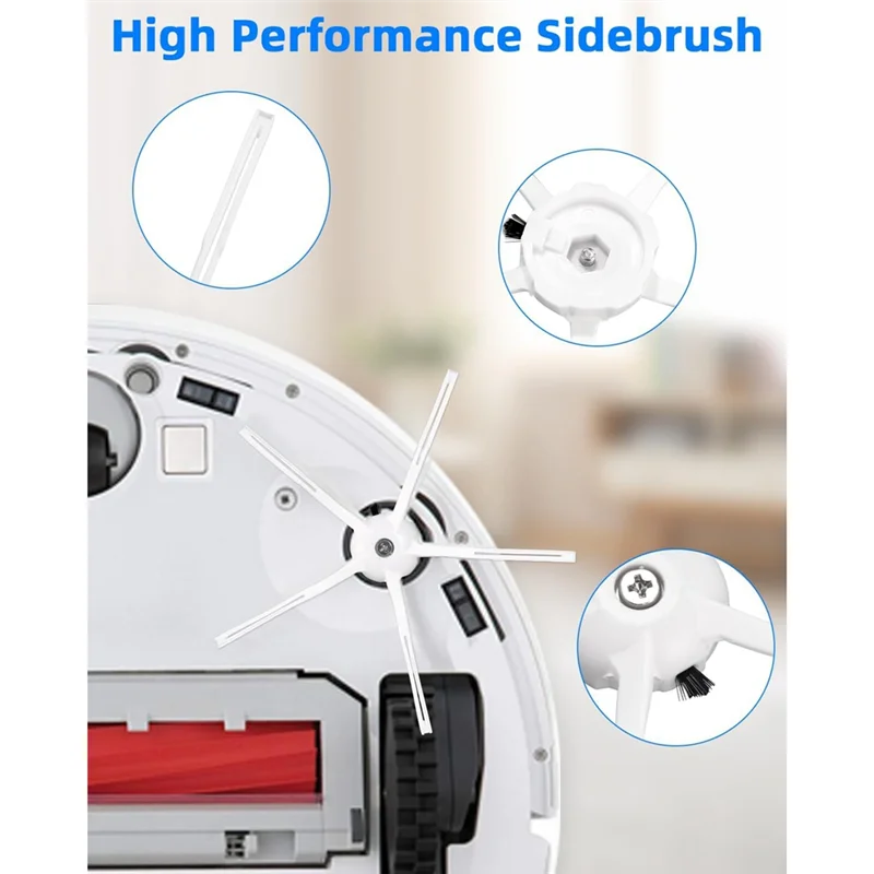 ملحقات BAAD للمكنسة الكهربائية Roborock Q7/ Q7+/Q7 Max/Q7 Max+، فرش جانبية رئيسية، مرشحات HEPA، أكياس غبار من القماش الممسحة