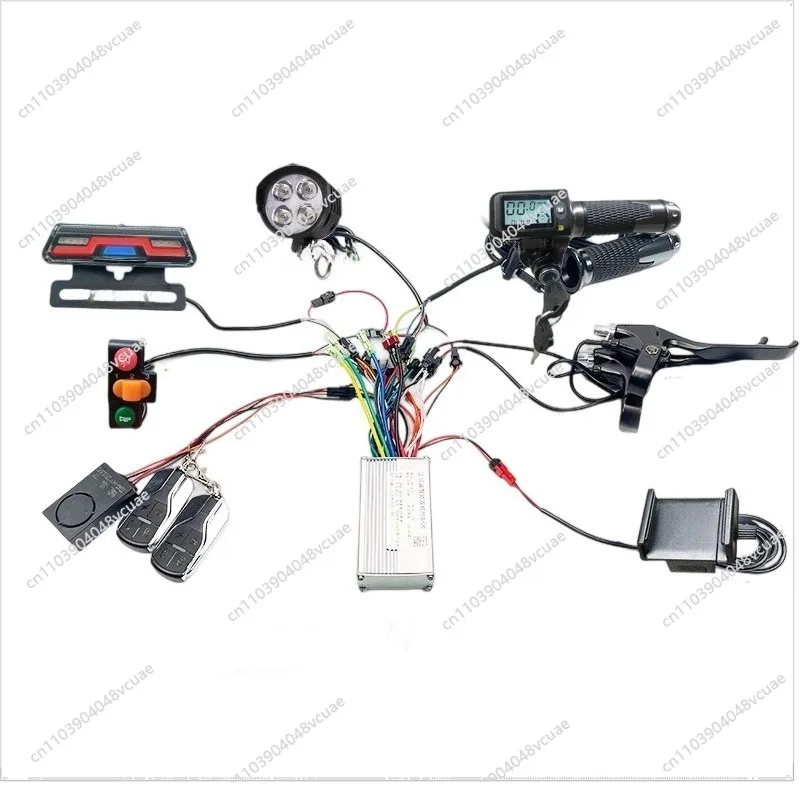 

For E-Bike Scooter Controller Kit 48V-60V 400W 15-18A Compatible Full Wire Harness for Electric Bicycle Conversion Braking
